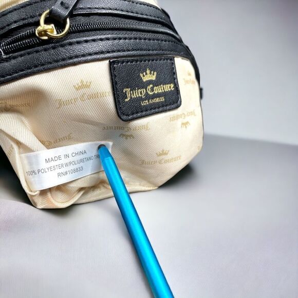 Juicy Couture l 2-piece Lot l Animal Print Scarf/Wrap l Black Cross-body Purse - Picture 7 of 16